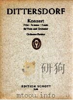 Konzert f-Dur/Fa majeur/F major Fur Viola und orchester Orchester-Partitur   1966  PDF电子版封面     