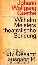 Wilhelm Meisters theatralische Sendung 1962 PDF电子版封面