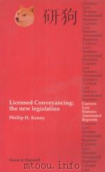 LICENSED CONVEYANCING:THE NEW LEGISLATION 1986 PDF电子版封面 0421350504