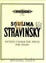 Fifteen Character Pieces for Piano duration ca.22 1/2 minutes No.66441 1981 PDF电子版封面