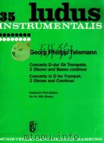 ludus 35 Concerto in D for Trumpet 2 Oboes and continuo first Edition Ed.Nr.398 Grebe 1957 PDF电子版封面