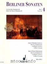 Berliner Sonaten ED 7949 Heft 4/Volume 4 Johann Friedrich Agricola Sonata fur Querflote und Basso co 1993 PDF电子版封面 Hugo Ruf