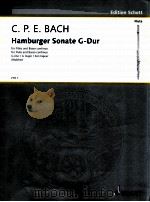 Hamburger Sonate fur Flote und Basso continuo Cembalo Pianoforte Violoncello Viola da Gamba ad lib f 1955 PDF电子版封面