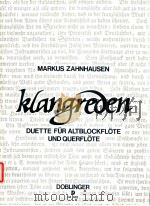 Klangreden Duette fur Altblockflote und Querflote 04 462 1992 PDF电子版封面