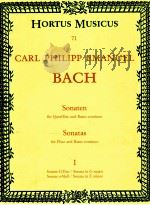 carl philipp emanuel Bach sonates for flute and basso continuo hm71 1936 PDF电子版封面 C.PH.E.Bach