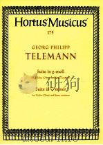 Suite in G minor for Violin Oboe and Basso continuo 175   1961  PDF电子版封面     
