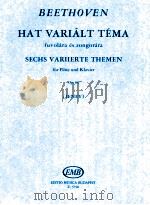Beethoven Hat Variált Téma fuvolára és zongórára sechs variierte themen fur flote und klavier Op. 10 1970 PDF电子版封面 jeney zoltan