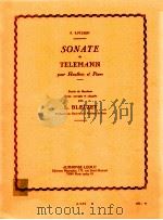 Sonate de Telemann pour Hautbois et Piano al19 613 1955 PDF电子版封面