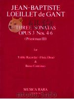 Three sonatas opus 3 Nos.4-6 Priestman Ⅲ for Treble Recorder Flute Oboe & Basso Continuo london w.1 1980 PDF电子版封面