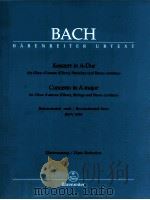 Concerto in A major for Oboe d'amore Oboe Strings and Basso continuo BWV 1055 BA 5145a 1988 PDF电子版封面