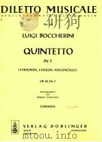 diletto musicale Nr.116 Quintetto in F 2 Violinen 2 Violen Violoncello Op.62 Nr.3 Stimmen 1966 PDF电子版封面