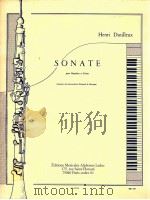 Sonate pour Hautbois et Piano concours du conservatoire national de musique A.L.21159 PDF电子版封面 Henri Dutilleux
