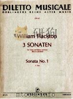 diletto musicale DM 62 william flackton 3 Sonaten fur Viola und Basso continuo Renzo Sabatini Sonata 1960 PDF电子版封面
