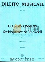 diletto musicale DM 1226 Streichquintett Nr.30 e-Moll fur 2 Violinen Viola Violoncello und KontrabaB 1995 PDF电子版封面