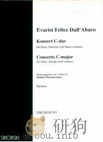 concerto c-major for Oboe Strings and continuo Partitur Sikorski 601 sikorski 601 1960 PDF电子版封面