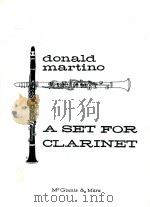 A Set for clarinet 1957 PDF电子版封面