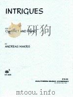 Intrigues for clarinet and piano ST-909 1991 PDF电子版封面 Andreas Makris