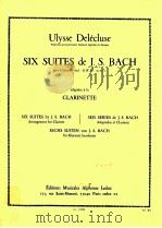 Six Suites de J.S.Bach pour Violoncello seul-B.W.V.1007/12 adaptee a la clarinette al23508（1965 PDF版）