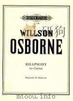 edition peters No.6006 Rhapsody for clarinet 1958 PDF电子版封面