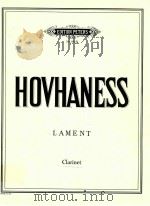 edition peters No.66181 Lament for clarinet solo op.25 1967 PDF电子版封面