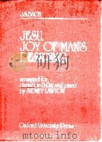 Jesu Joy of man's desiring arranged for clarinet in B flat and piano 1951 PDF电子版封面 0193552779 J.S.Bach