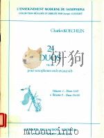 24 duos op 186 pour saxophones mib et ou sib volume 2:duos 13a24 1984 PDF电子版封面