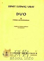 Duo fur 2 Violinen und Streichorchester Ausgabe fur 2 Violinen und Klavier vom Komponisten 1965 PDF电子版封面
