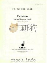klassische manuskripte No.9 Variationen uber ein Thema von Corelli im Stile von Giuseppe Tartini fur 1938 PDF电子版封面
