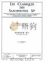 les classiques des saxophones sib sonate No.1 pour saxophone sib et piano A.L.25143 1974 PDF电子版封面 G.F.Haendel