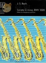 sonata g major BWV 1020 transcribed for saxophone and piano alto saxophone in Eb UE 17 774（1984 PDF版）