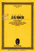 edition eulenburg No.711 Concerto for Violin Strings and Basso continuo A minor BWV 1041 1988 PDF电子版封面 3795761972