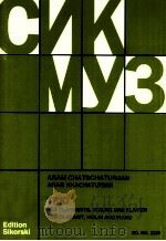 Trio for clarinet Violin And piano Edition Sikorski ED.NR.2230 1957 PDF电子版封面