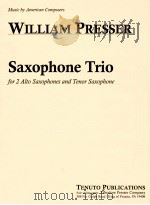 saxophone trio for 2 alto saxophones and tenor saxophone（1979 PDF版）