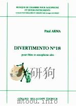 DIVERTIMENTO N°18 pour fl?te et saxophone alto（1989 PDF版）