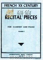 Recital Pieces for Clarinet and Piano Volume Ⅱ No.7491（1954 PDF版）
