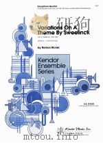 variations on a theme by sweelinck for saxophone quartet 1982 PDF电子版封面 Ramon Richer