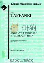 Andante Pastoral et Scherzettino A8145 1995 PDF电子版封面 Taffanel