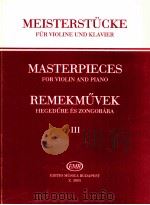 Masterpieces for violin and piano Ⅲ Z.3805 PDF电子版封面 t.vitali