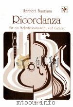 Ricordanza fur ein Melodieinstrument und Gitarre v&f 38 1993 PDF电子版封面