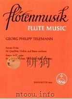 flute music Sonata in D major for transverse flute Violin and Basso continuo BA 6810 1982 PDF电子版封面