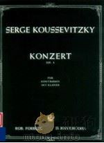 Konzert Op.3 für Kontrabass mit Klavier     PDF电子版封面     