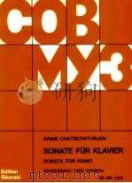 Sonata for piano New version ED.NR.2325 1976 PDF电子版封面