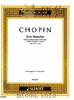 Zwei Mazurkas B-Dur a-Moll opus 7 No.1 und 2 piano ED 0305 1952 PDF电子版封面