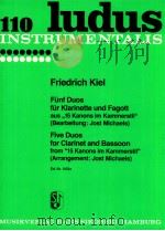 five duos for clarinet and bassoon from 15 kanons im kammerstill ed.nr.1433a 1985 PDF电子版封面