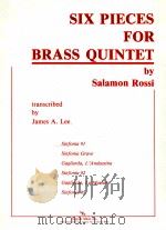 Six Pieces for Brass Quintet（1986 PDF版）