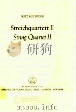 String quartet Ⅱ score PDF电子版封面 Fritz Büchtger