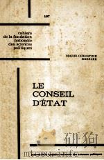 LE CONSEIL D'ETAT 1968 PDF电子版封面
