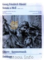 Sonata a-Moll for Treble Recorder Flute Violin Oboe and Guitar op.1/4 GKM 23 1958 PDF电子版封面