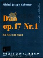 duo op.17 No.1 für fl?te und fagott RL 40500 1998 PDF电子版封面