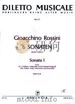 6 Sonaten Rudolf Malaric Sonata Ⅰ G-Dur für 2 Violinen Violoncello und Kontraba? oder Violine viola 1977 PDF电子版封面